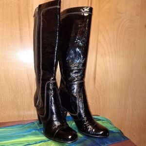 Soffit Tall Patent Leather Boots Size 7(M)Style#140661
